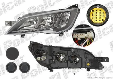 Фара основная правая H7, WY21W Polcar 57N1104E