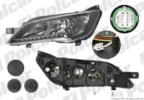 Фара основная правая H7, WY21W Polcar 57N1106E