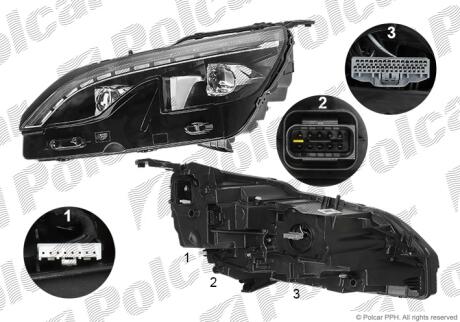 Фара основная правая LED Polcar 57X2101V