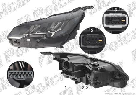 Фара основная правая LED Polcar 57X310-V