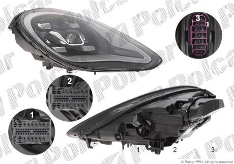 Фара основная Polcar 58F2101H