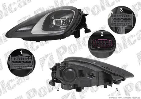 Фара основная Polcar 58T210-H