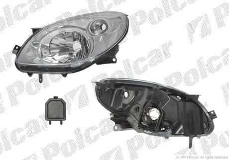 Фара основна ліва H4, PY21W, W5W Polcar 6001092E