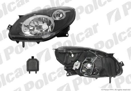 Фара основная правая H4, PY21W, W5W Polcar 6001101E