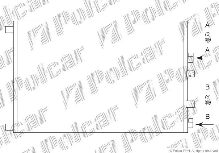 Радиатор кондиционера (Конденсатор) без осушителя Polcar 6012K8C2S (фото 1)