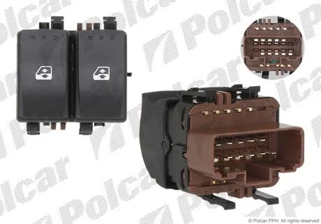 Блок кнопок склопідіймача Polcar 6012P-72