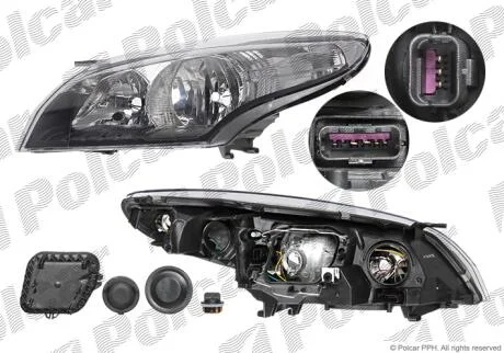 Фара основная правая H7, PY21W, W5W Polcar 6014105E