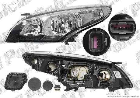 Фара основная правая H7, PY21W, W5W Polcar 6014105U