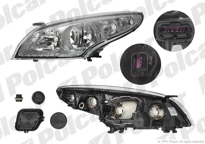 Фара основна права H7, P21W, PY21W, W5W Polcar 601410-E (фото 1)