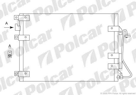 Радиатор кондиционера (Конденсатор) с осушителем Polcar 6015K8C2S