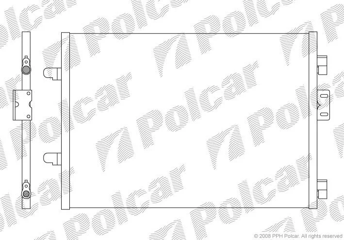 Радиатор кондиционера (Конденсатор) без осушителя Polcar 6016K81X (фото 1)