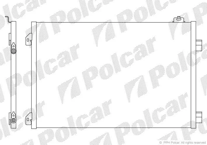 Радиатор кондиционера (Конденсатор) без осушителя Polcar 6016K8C2 (фото 1)