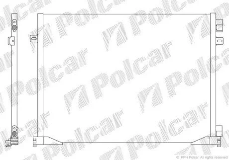 Радіатор кондиціонера (Конденсатор) без осушувача Polcar 6027K8C3S