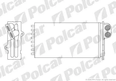 Радіатор обігрівача салону Polcar 6033N8-1
