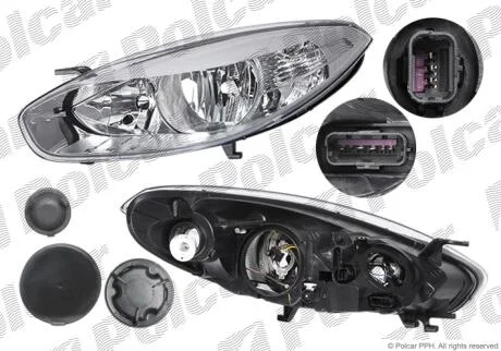Фара основна ліва H7 Polcar 603509-E