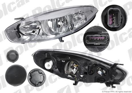 Фара основна права H1, H7 Polcar 603510-E