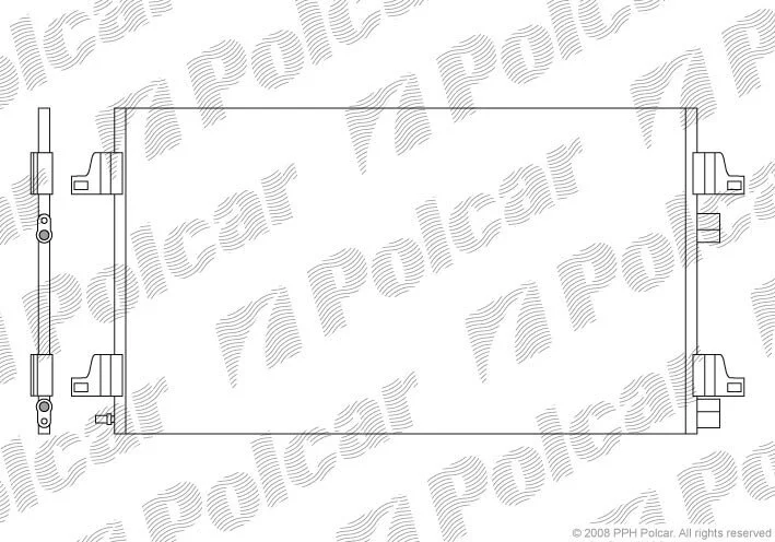 Радиатор кондиционера (Конденсатор) без осушителя Polcar 6037K81X (фото 1)