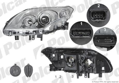 Фара основная Polcar 6039091V