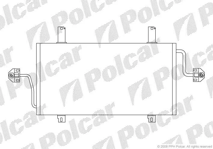 Радиатор кондиционера (Конденсатор) без осушителя Polcar 6041K81X (фото 1)