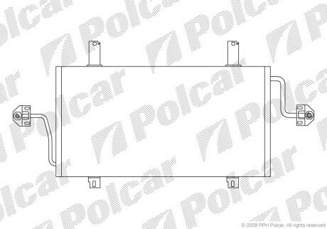 Радиатор кондиционера (Конденсатор) без осушителя Polcar 6041K81X