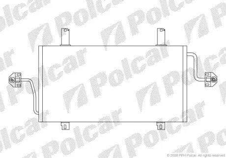Радиатор кондиционера (Конденсатор) без осушителя Polcar 6041K81X