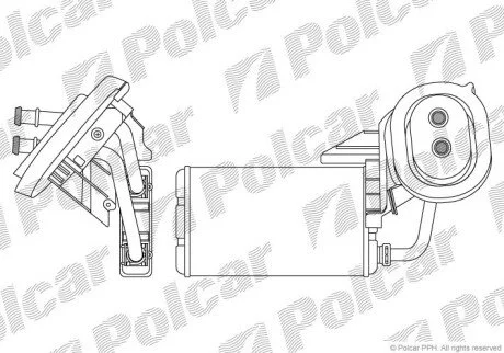Радіатор обігрівача салону Polcar 6041N8-2