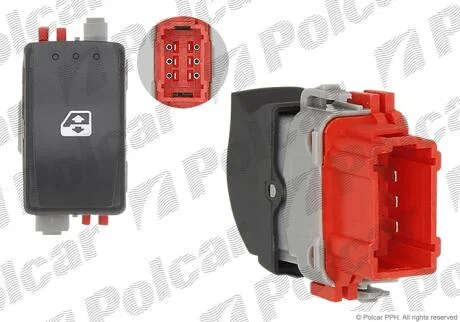 Блок кнопок стеклоподъемников Polcar 6041P-73