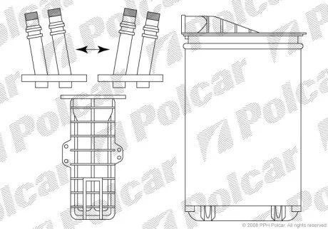 Радиатор отопителя салона Polcar 6050N8-1