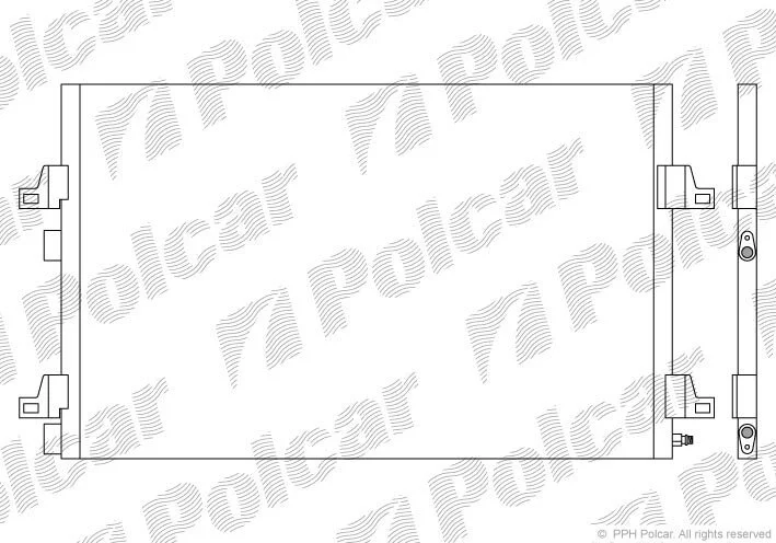 Радиатор кондиционера (Конденсатор) без осушителя Polcar 6052K8C2 (фото 1)