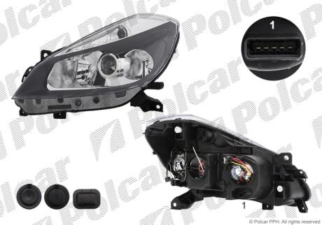 Фара основная левая H7, H1 Polcar 605509GE