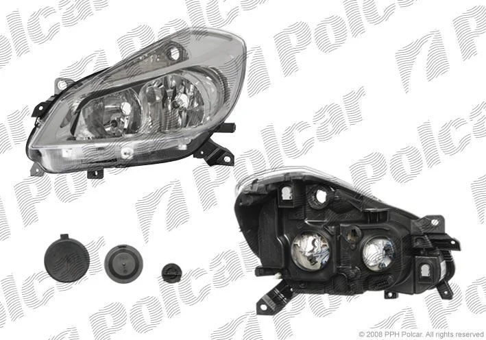 Фара основная правая H7, PY21W, W5W Polcar 6055100E (фото 1)