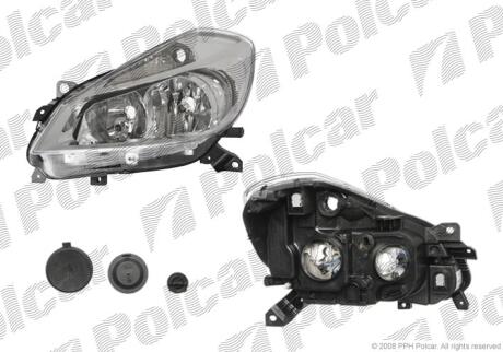 Фара основная правая H7, PY21W, W5W Polcar 6055100E