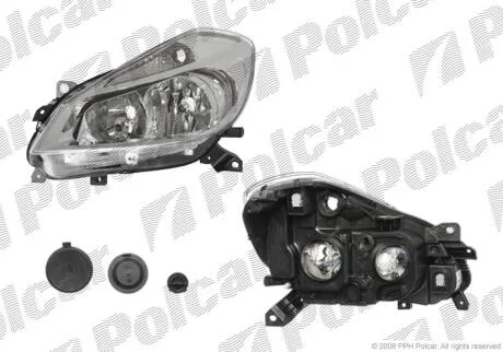 Фара основная правая H7, PY21W, W5W Polcar 6055100E