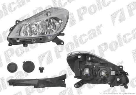 Фара основная правая H7, PY21W, W5W Polcar 6055103EUA
