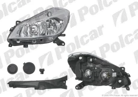 Фара основная правая H7, PY21W, W5W Polcar 6055103EUA