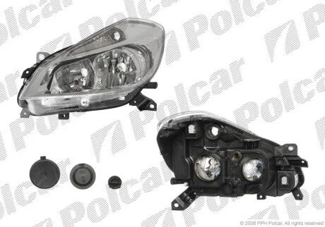 Фара основная правая H1, H7, PY21W, W5W Polcar 605510-V