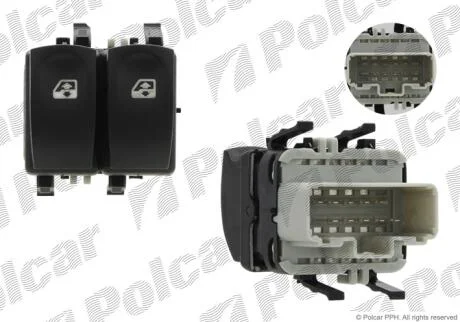 Блок кнопок стеклоподъемников Polcar 6055P-70