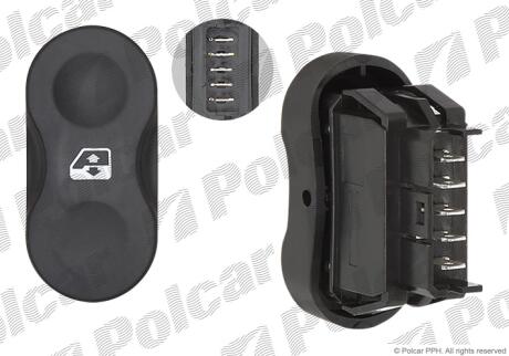 Блок кнопок склопідіймача Polcar 6055P-72