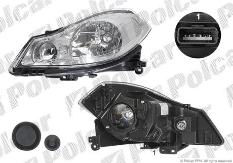 Фара основная правая H4 Polcar 6059103E