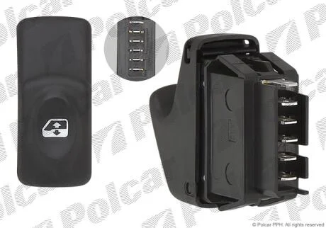 Блок кнопок стеклоподъемников Polcar 6060P-74