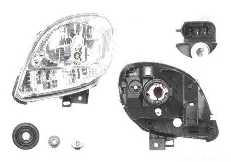 Фара основна ліва H4, PY21W, W5W Polcar 6061096E