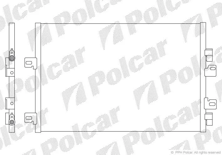 Радиатор кондиционера (Конденсатор) без осушителя Polcar 6061K8C2 (фото 1)