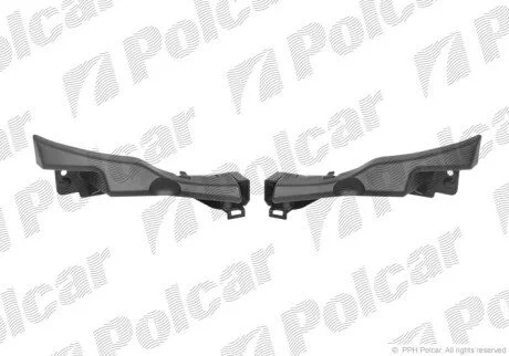 Кронштейн бампера лівий+правий Polcar 606207-5