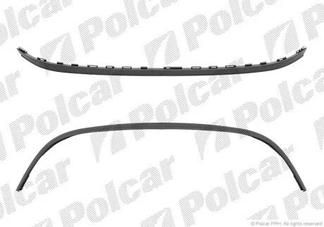 Спойлер переднього бампера Polcar 606425