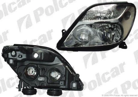 Фара основная левая H1, H7 Polcar 607009-E