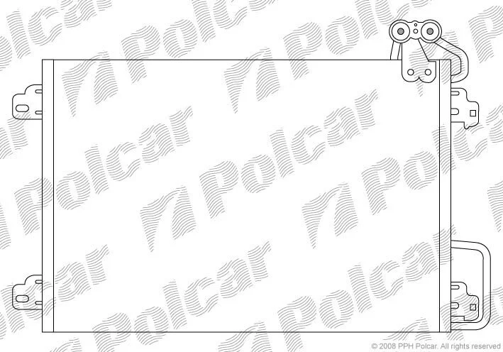 Радиатор кондиционера (Конденсатор) без осушителя Polcar 6070K81X (фото 1)