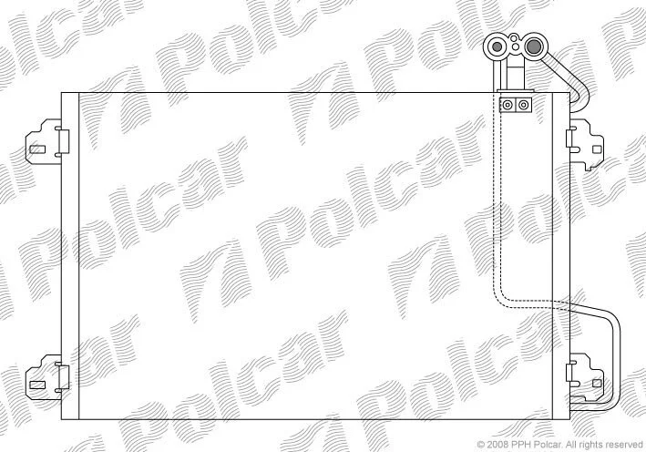 Радиатор кондиционера (Конденсатор) без осушителя Polcar 6070K8C1S (фото 1)