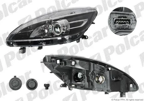 Фара основная правая H7, PY21W, W5W Polcar 6073102V