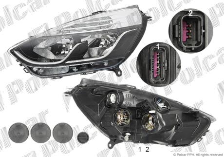 Фара основна ліва H1, H7, PY21W, W5W Polcar 60B1091U