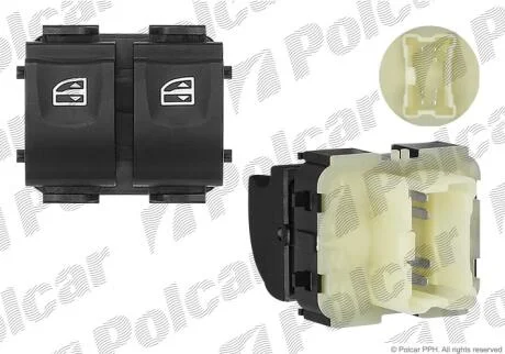 Блок кнопок стеклоподъемников Polcar 60B1P-72